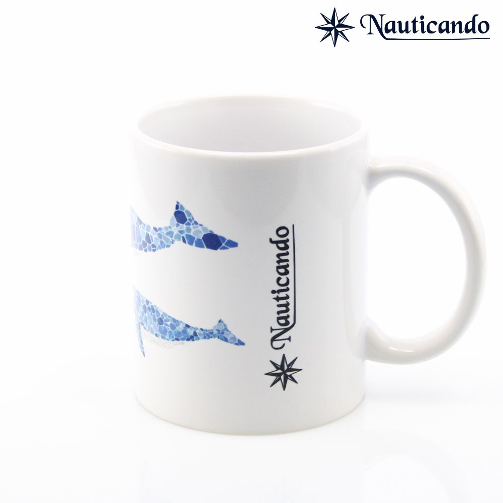Tazza decorata con balene a mosaico - immagine 5