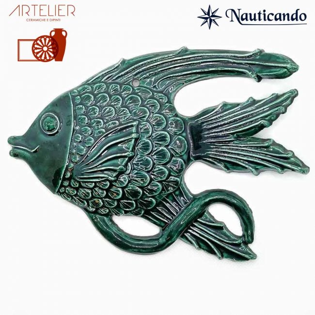pesce farfalla 20cm verde ramina